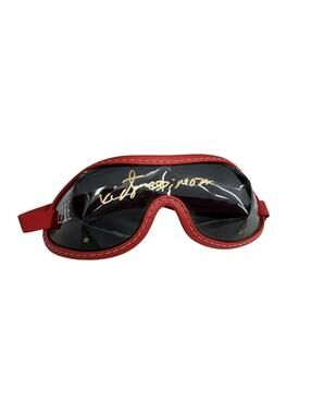 Victor Espinoza PDJF Horse Racing Goggles Signed Autograph Red Black One Size